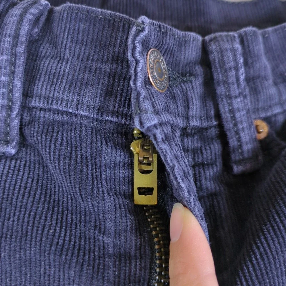 Levis 514 Corduroy Pants Mens 29x28 Blue Straight Fit Zip Fly Stretch White Tab